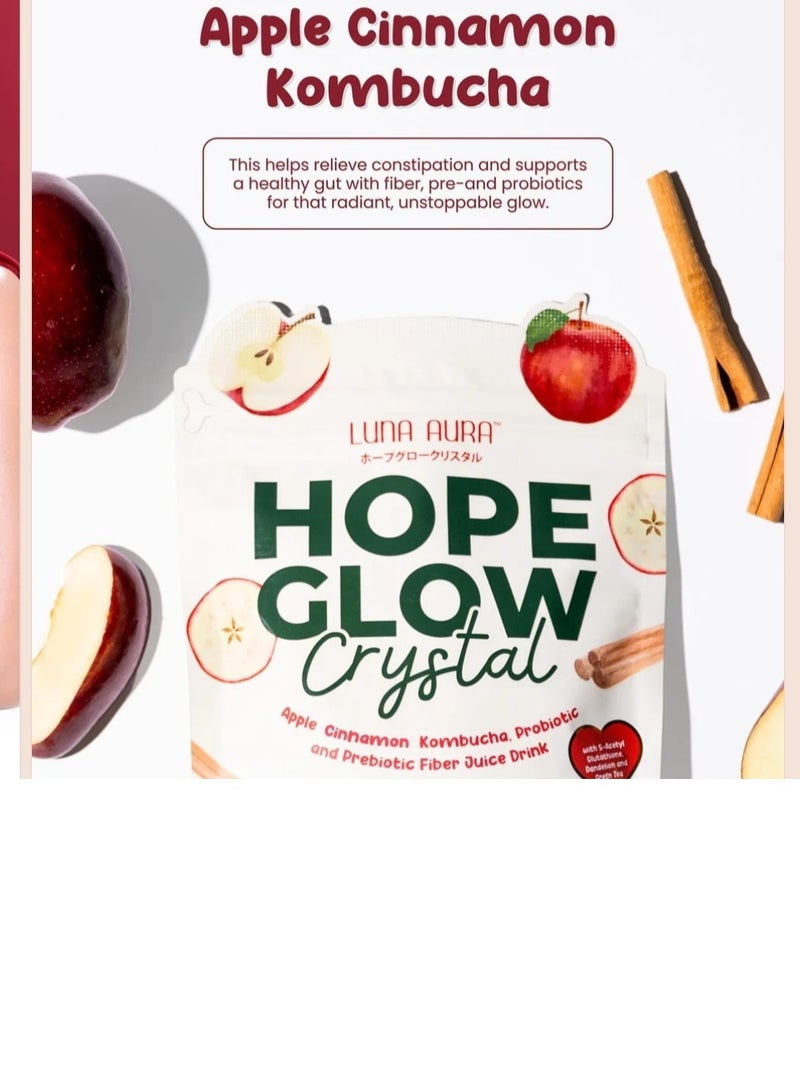 لونا أورا مشروب عصير لونا أورا هوب جلو مع تفاح كريستالي، قرفة، كومبوتشا، ألياف بريبايوتيك (١٠ أكياس) - Image 2