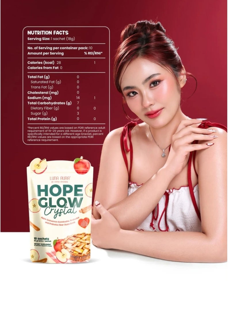 لونا أورا مشروب عصير لونا أورا هوب جلو مع تفاح كريستالي، قرفة، كومبوتشا، ألياف بريبايوتيك (١٠ أكياس) - Image 4