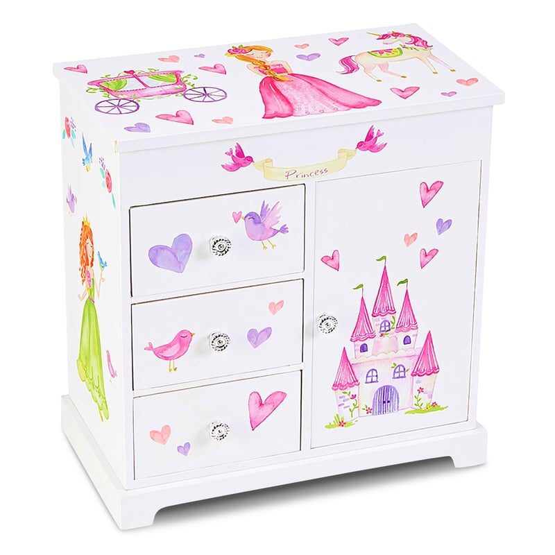 Jewelkeeper Jewelry Box for Girls with 3 Drawers - Musical Princess Jewelry Box with Spinning Doll and Dance of The Sugar Plum Fairy Tune - Appreciated Gifts for Kids - 9.5 x 7.75 x 9.5 Inches - Image 1