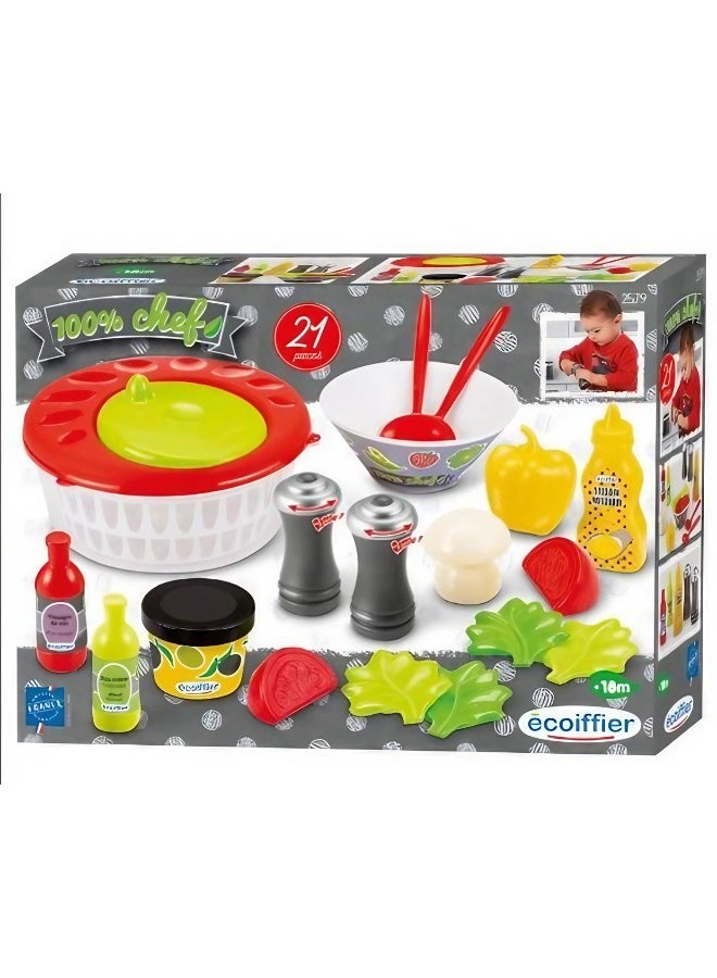 ecoiffier مجموعة ألعاب سلطة الطهاة 100% من إيكويفير - Image 1