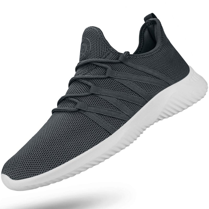 Feethit Mens Slip On Running Shoes Breathable Lightweight Comfortable Fashion Non Slip Sneakers for Men Cs05 Dark Grey Size 11 - Image 1