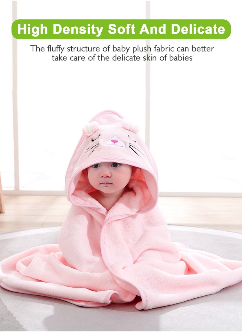 URbazaar 2Pcs Bamboo Hooded Baby Towel,Organic Bamboo Bath Towel for Toddler, Soft and Super Absorbent Washcloth, Machine Washable Towel, Keeps Your Baby Warm & Cosy  - Image 4
