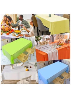 MARKQ Plastic Tablecloth for Rectangle Table 54" x 72" Disposable Table Cover for Bridal Shower Wedding Birthday Party Decorations (Silver)  - Image 4