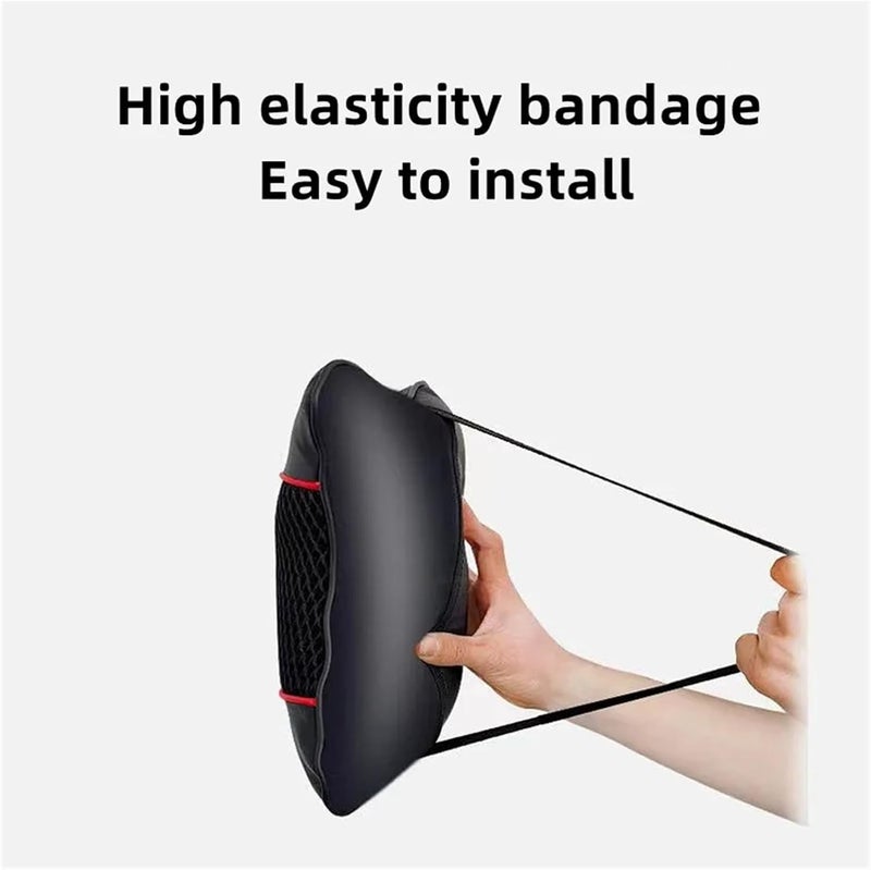 Universal Headrest Pillow - Ergonomic Support Cushion for Comfortable Driving(2pcs Black red1) - Image 4
