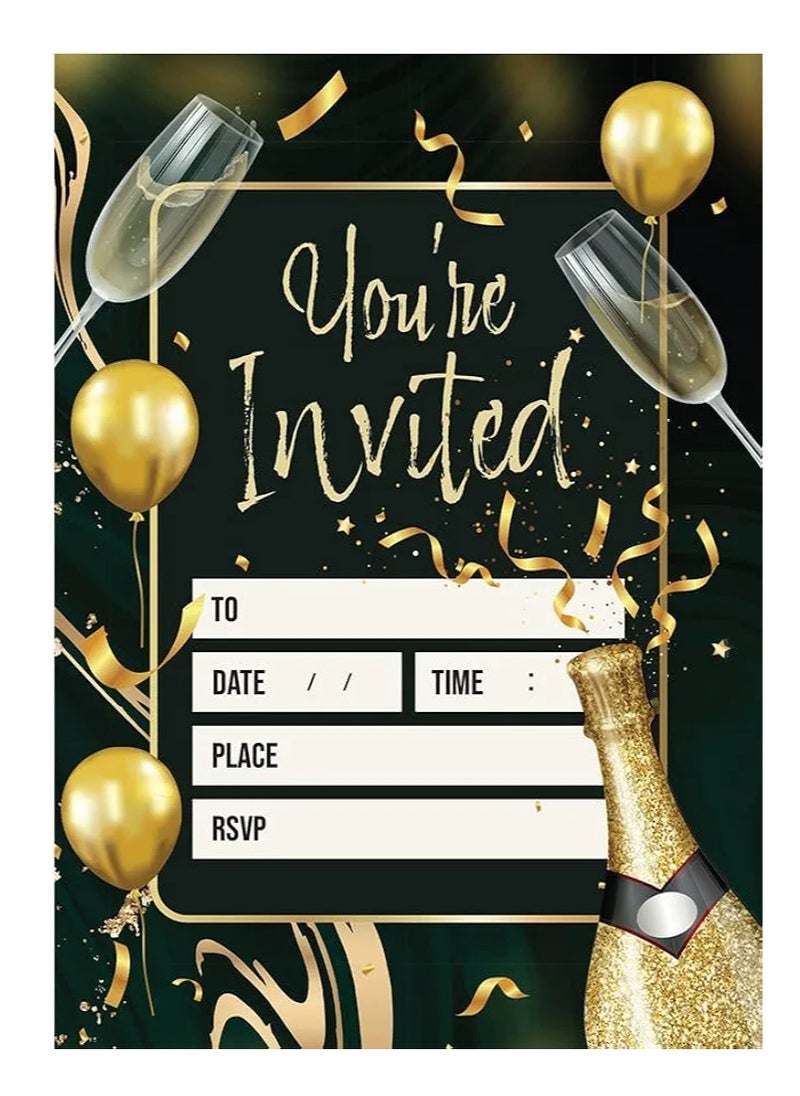 Generic 32 Champagne Party Invites - Kids Childrens Birthday Party Invitations  - Image 1