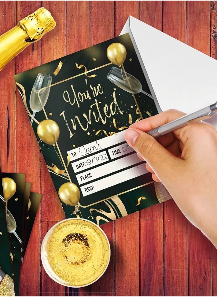 Generic 32 Champagne Party Invites - Kids Childrens Birthday Party Invitations  - Image 2