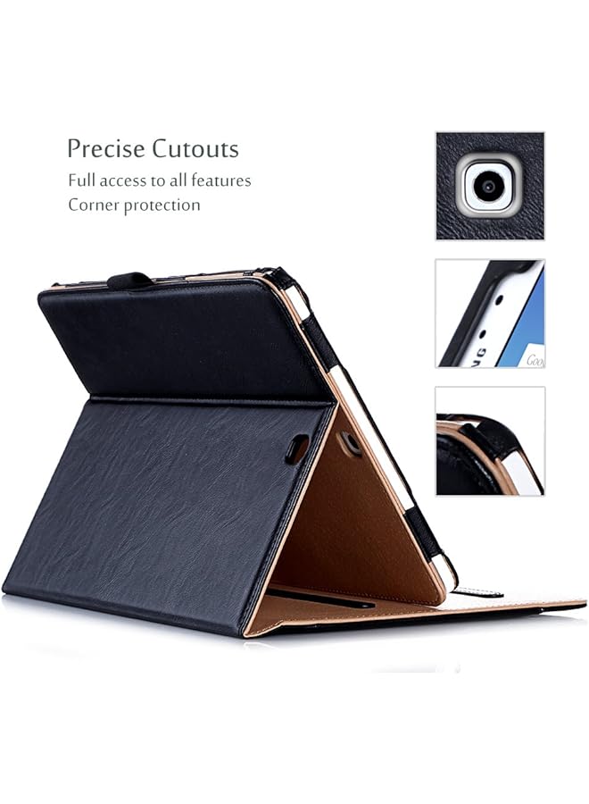 Procases Galaxy Tab S3 9.7 Case Stand Folio Case Cover For Galaxy Tab S3 Tablet 9.7 Inch Sm-T820 T825 T827 With Multiple Viewing Angles Document Card Pocket -Black - Image 4