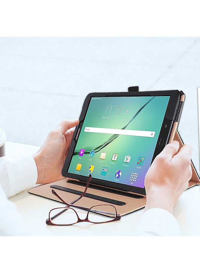 Procases Galaxy Tab S3 9.7 Case Stand Folio Case Cover For Galaxy Tab S3 Tablet 9.7 Inch Sm-T820 T825 T827 With Multiple Viewing Angles Document Card Pocket -Black - Image 5