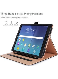 Procases Galaxy Tab S3 9.7 Case Stand Folio Case Cover For Galaxy Tab S3 Tablet 9.7 Inch Sm-T820 T825 T827 With Multiple Viewing Angles Document Card Pocket -Black  - Image 3