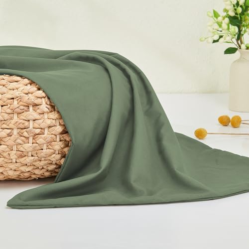 DOWNSTORIA Body Pillow Cover Ultra Soft Microfiber Long Pillowcase Envelope Closure Large Pillow Cases 20x54 inch Olive Green - Image 3