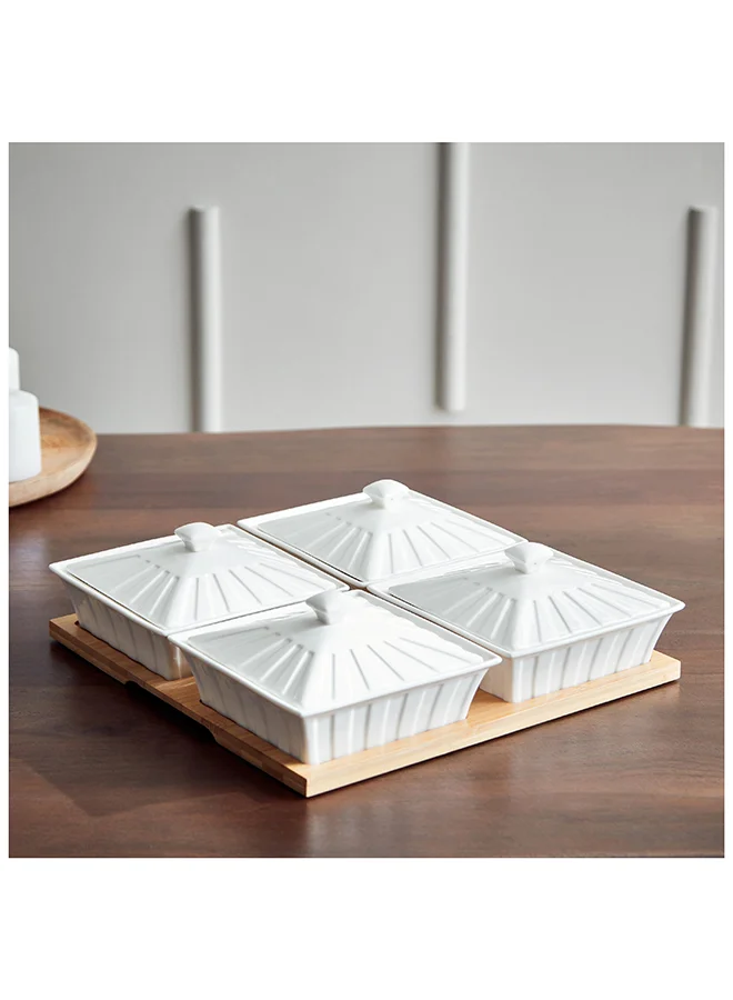 هوم بوكس Supreme 4-Piece Condiment Set 31.5 x 6.5 x 31.5 cm
