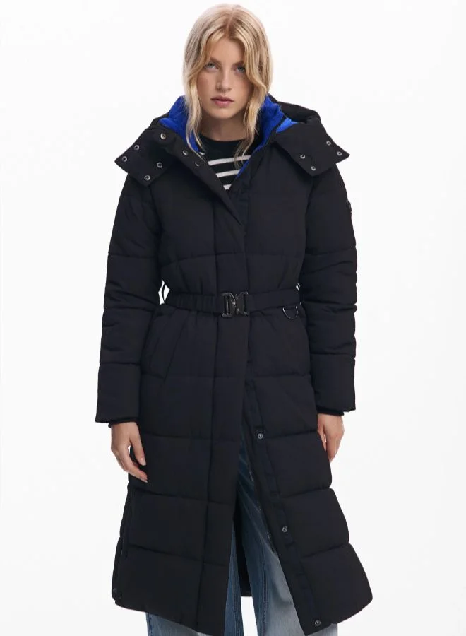 ديسيجوال سترة طويلة مبطنة مع حزام