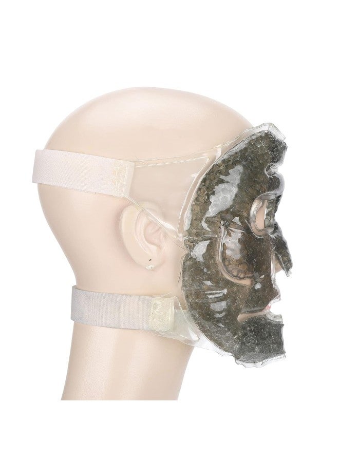 klarako Gel Bead Full Face Pack, Hot & Cold Compress Facial Pack, Reusable Ice Face Mask for Puffiness, Headaches, Eye Bags, Dark Circles, Migraines, Stress Relief  - Image 5
