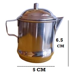 Generic Trendmad Stainless Steel Oil Dispenser with Nozzle | Perfect for Olive Oil, Canola Oil, Ghee & Vinegar | Leak Proof & Easy Flow | 200 ML Capacity Pack of 2  - Image 4