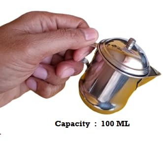 Generic Trendmad Stainless Steel Oil Dispenser with Nozzle | Perfect for Olive Oil, Canola Oil, Ghee & Vinegar | Leak Proof & Easy Flow | 200 ML Capacity Pack of 2  - Image 3