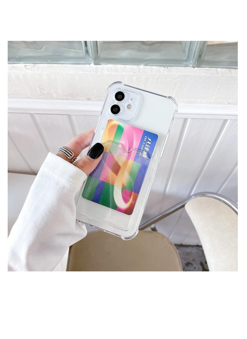 (iPhone 16 Plus) Case Compatible with iPhone 16 Plus with Card Holder Card Holder Slim Soft TPU Bumper Anti-Scratch Protective Cover