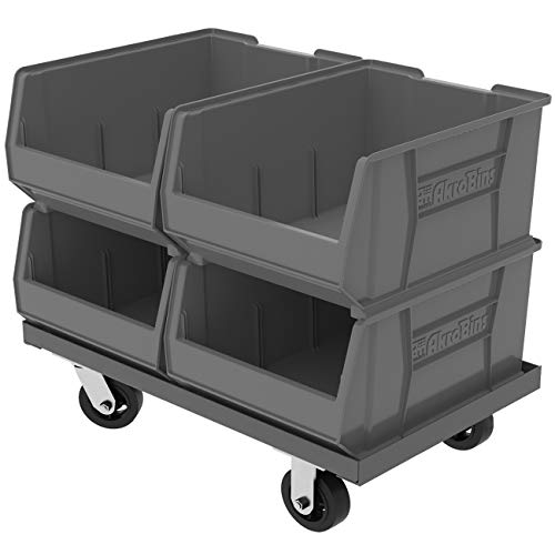 Akro-Mils 30289 Super-Size AkroBins Plastic Storage Bins, Space-Saving Stackable Bins for Garage, Classroom, Warehouse Organization, 24-Inch L x 18-Inch W x 12-Inch H, Grey, 1-Pack - Image 4