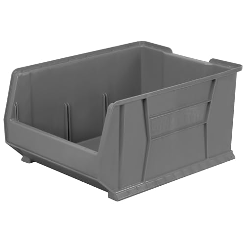 Akro-Mils 30289 Super-Size AkroBins Plastic Storage Bins, Space-Saving Stackable Bins for Garage, Classroom, Warehouse Organization, 24-Inch L x 18-Inch W x 12-Inch H, Grey, 1-Pack - Image 1