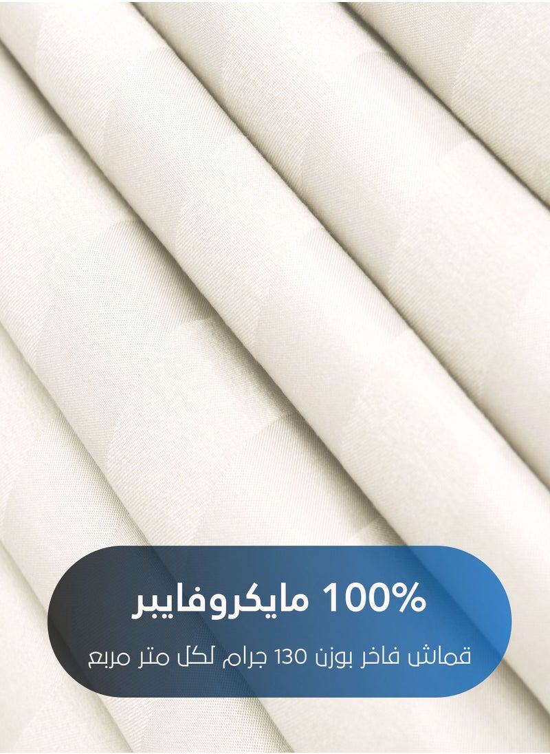 Microfiber Hotel Comforter Sets, Fits 120 cm x 200 cm Size Bed, Duvet Filling Included, 5 Pcs Single Size, Hotel Stripe Pattern - pzsku/Z254CD8B917ECA1AA6E95Z/45/_/1707721157/fd0c17ea-128a-4609-b235-a440e5ff2a7f