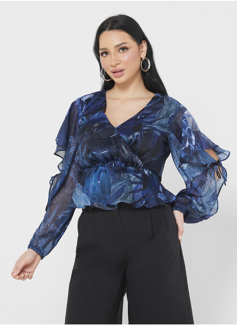 GUESS - Floral Printed Crop Top - Image 1