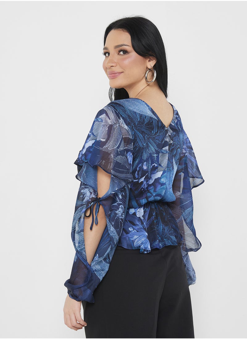 GUESS - Floral Printed Crop Top - Image 1