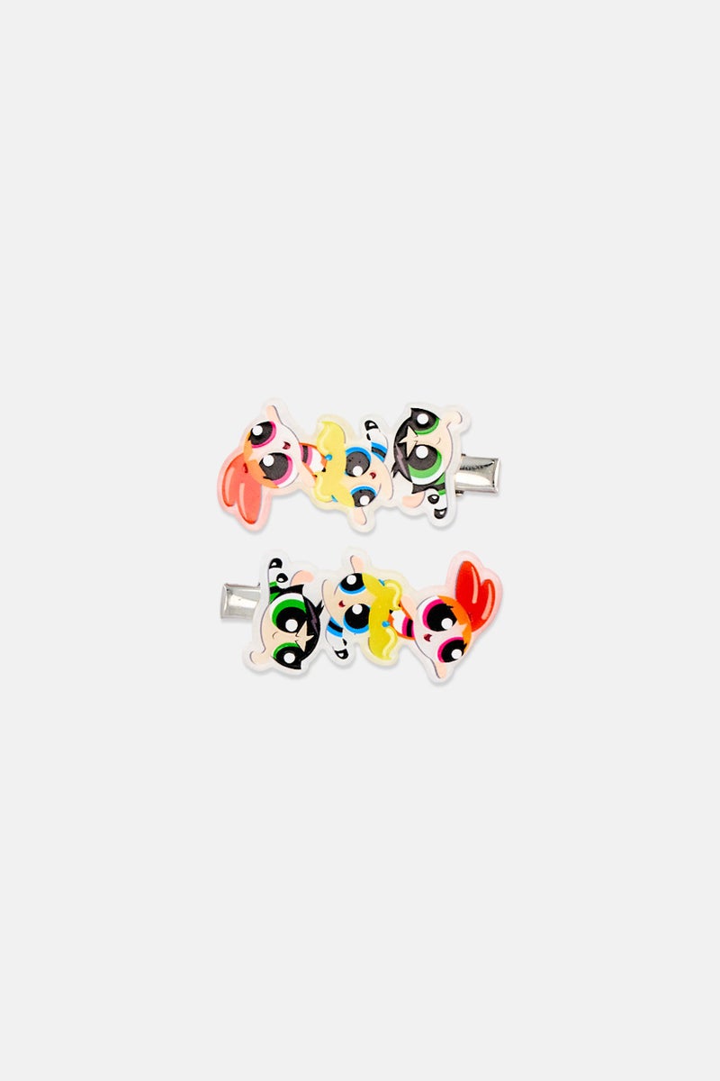 The Powerpuff Girls Kids Girl 2 Pcs Hair Clips, Multicolor - Image 2