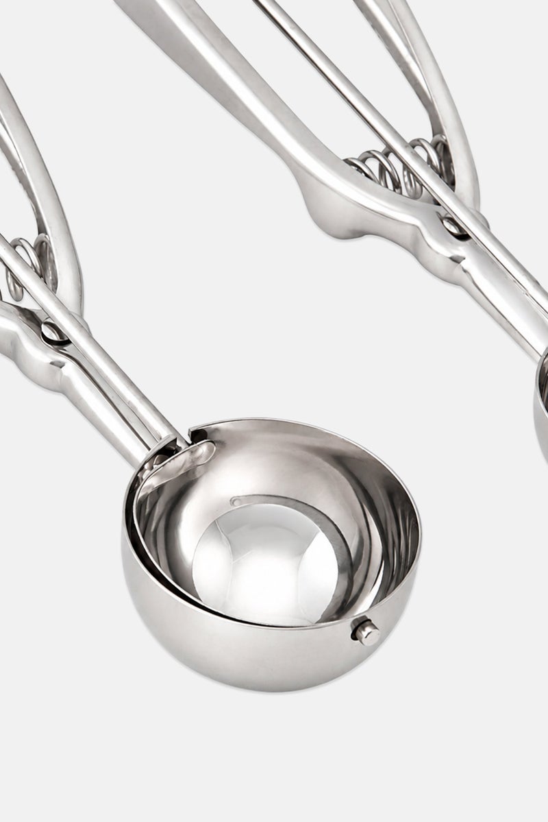 Bombay 2 Pieces Stainless Steel Cookie Scoops, Silver - Image 3