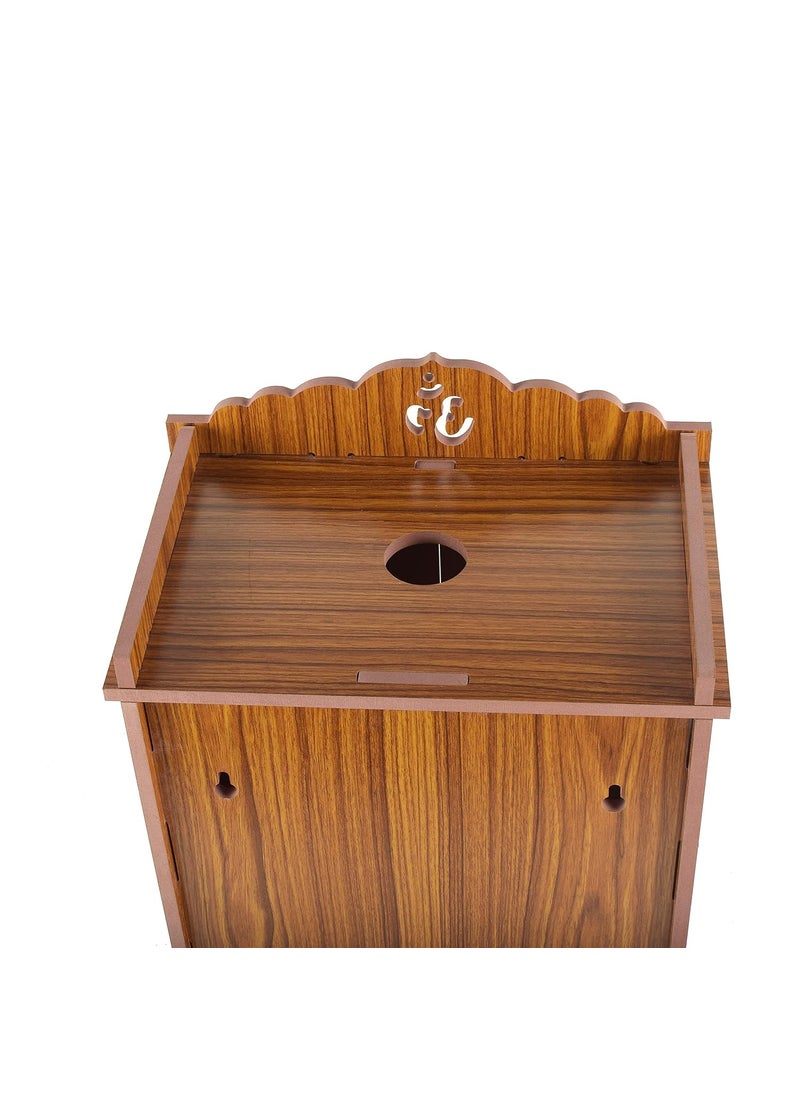 AVAD AVAD Wooden Acrylic Door Temple Handmade Wooden Beautiful Temple Attractive Design Temple Pooja Stand for Home and Office Red  - Image 5