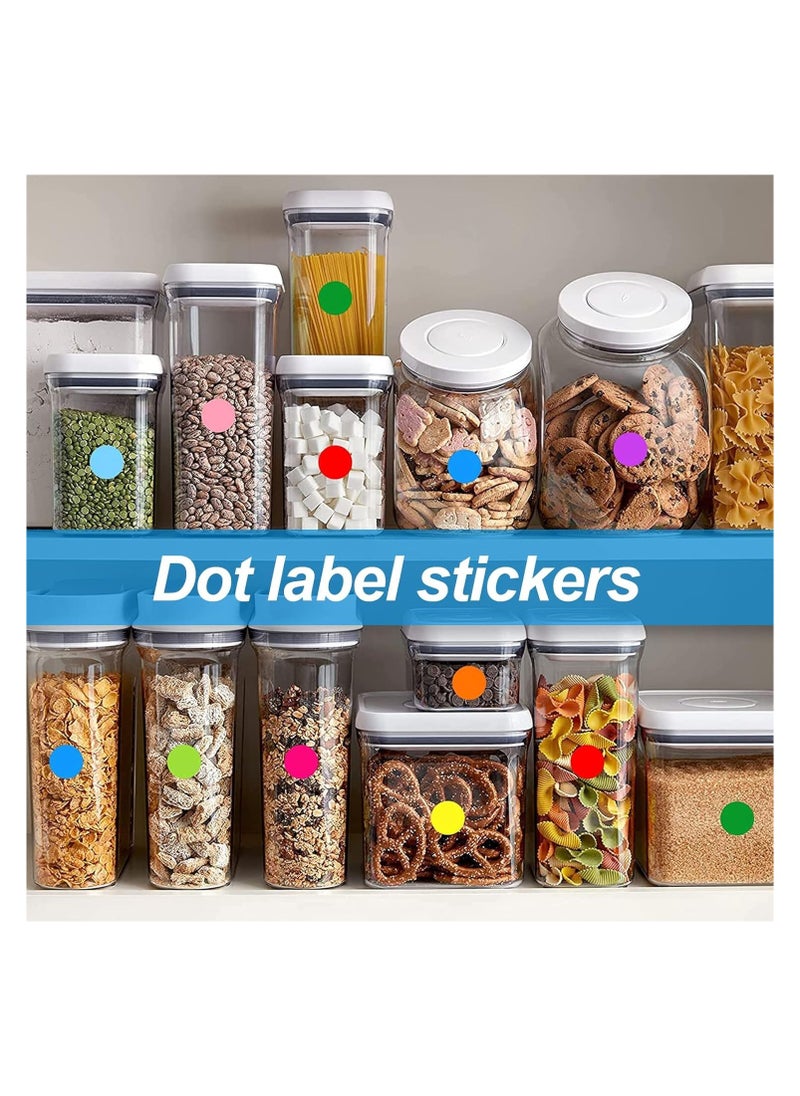 Round Dot Sticker, 1920Pcs Colour Self Adhesive Coding Stickers Labels for Coloring Marking Organizing, 20 Sheets