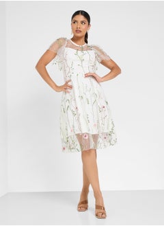 ELLA Floral Embroidered Dress  - Image 4