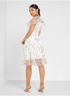 ELLA Floral Embroidered Dress  - Image 2