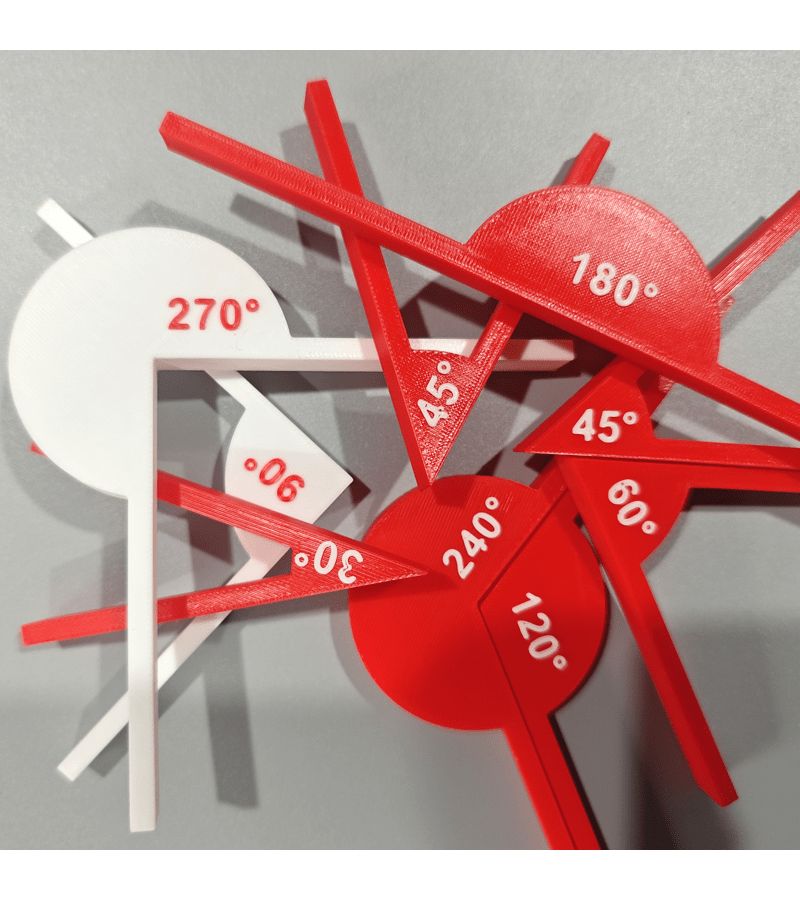 Multi Angle Geometric Teaching Tools Set 9 Pieces Math Learning Aids - Image 1