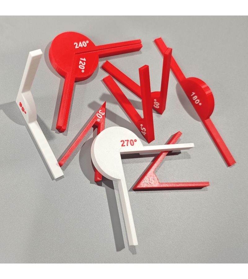 Multi Angle Geometric Teaching Tools Set 9 Pieces Math Learning Aids - Image 4