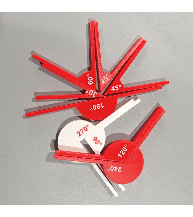 Multi Angle Geometric Teaching Tools Set 9 Pieces Math Learning Aids - Image 3
