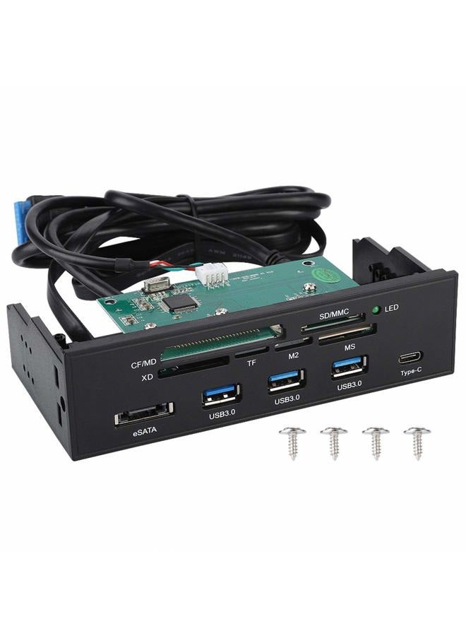 ciciglow Internal Card Reader, 5.25inches Multifunction Internal Card Reader Card Reader Accessory with eSATA and USB 3.1 Port - Image 1