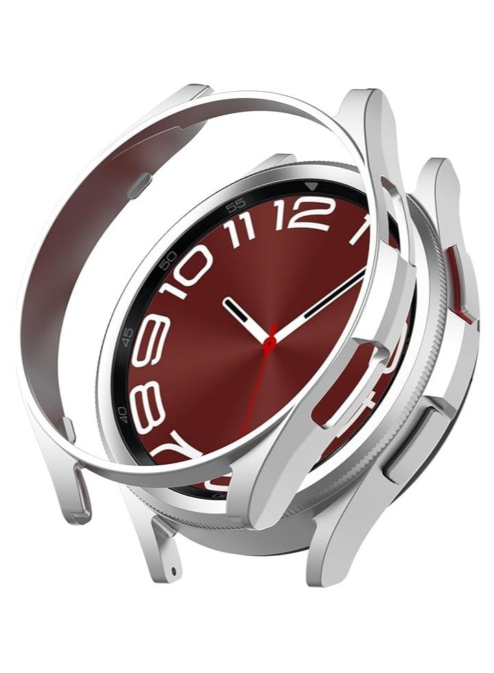 Protective Case Compatible with Samsung Galaxy Watch 6 43mm - Polycarbonate Protective Case [No Screen Film] - silver - Image 2