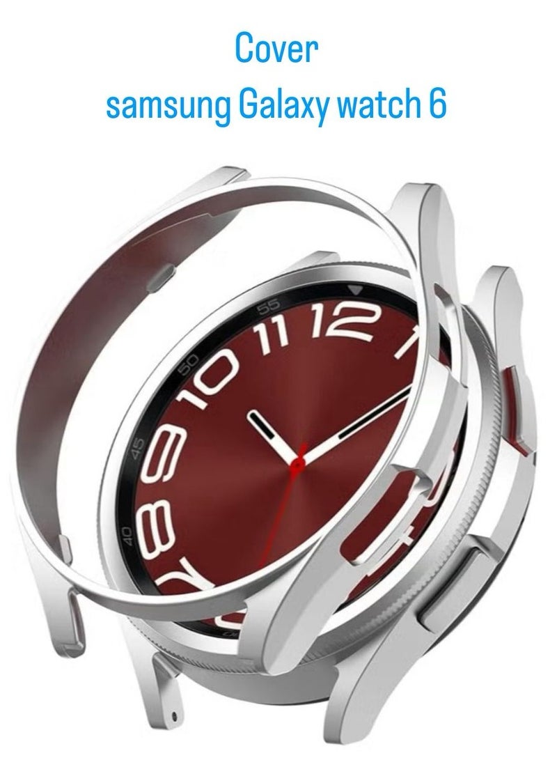 Protective Case Compatible with Samsung Galaxy Watch 6 43mm - Polycarbonate Protective Case [No Screen Film] - silver - Image 1