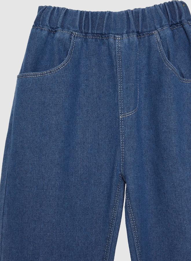 Styli Boys Plain Elastic Waist Pull-On Jeans - Image 3