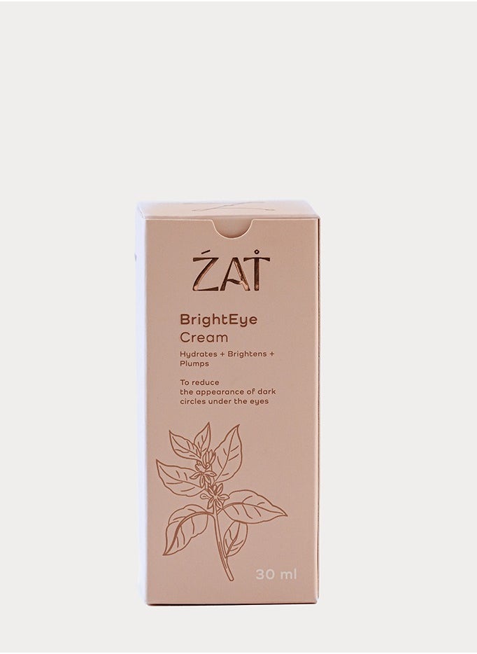 Zat - Bright Eye Cream, Dark Circle Treatment, 30ML with Vitamin E & Collagen & Hyaluronic - Image 1