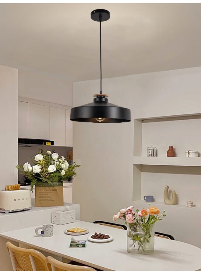 بيست باور ثريا مطبخ حديثة 1036 مع قاعدة مصباح E27 (اللمبة غير مرفقة)، سلك قابل للتعديل بطول 190 سم – مصباح معلق أنيق للمطبخ، غرفة الطعام، أو غرفة المعيشة - Image 2