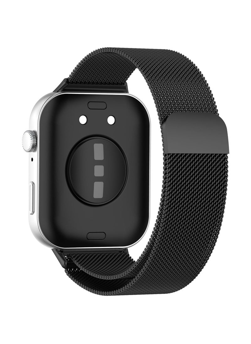 Generic Straps Compatible with Huawei Watch Fit 3 Adjustable Magnetic Stainless Steel Smartwatch Band for Men and Women,Black  - Image 2
