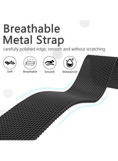Generic Straps Compatible with Huawei Watch Fit 3 Adjustable Magnetic Stainless Steel Smartwatch Band for Men and Women,Black  - Image 3