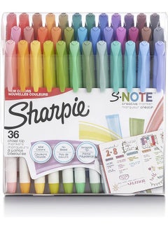 S Note Creative Markers Pastel Highlighters Art Marker Set Assorted Colors Chisel Tip 36 Count