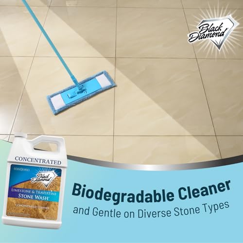 Black Diamond Stoneworks Natural Stone Cleaner - Limestone, Slate & Travertine Cleaner - Natural Stone Shower Cleaner for Marble - Concentrated PH Neutral Stone Floor Cleaner - 1-Gallon. - Image 4