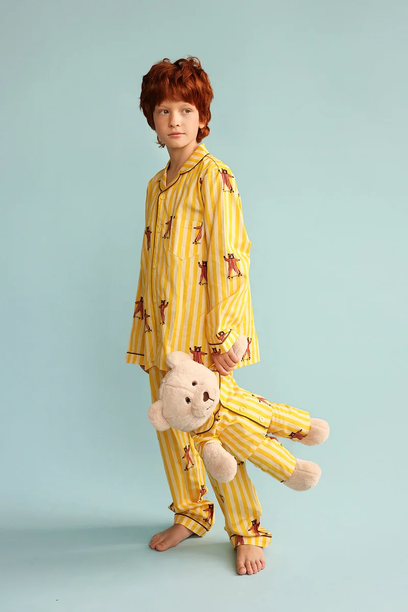 Luna Mia 'Skater' Bear Pyjama Set With Matching Teddy Bear