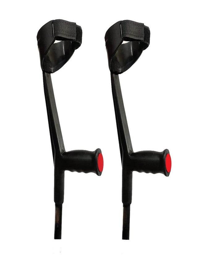 عكاز دكتور تورسو الفولاذي القابل لتعديل الارتفاع للرجال/النساء/كبار السن، عصا/عكاز ممتاز للمشي (أسود) - Image 2