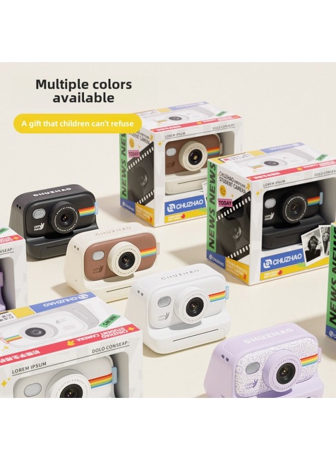 Generic Explosions Children's Camera Photographable Printable Toy HD Polaroid Digital Camera Direct Sales-Color:Black With 3 Rolls Of Printing Paper With Memory Card  - Image 4