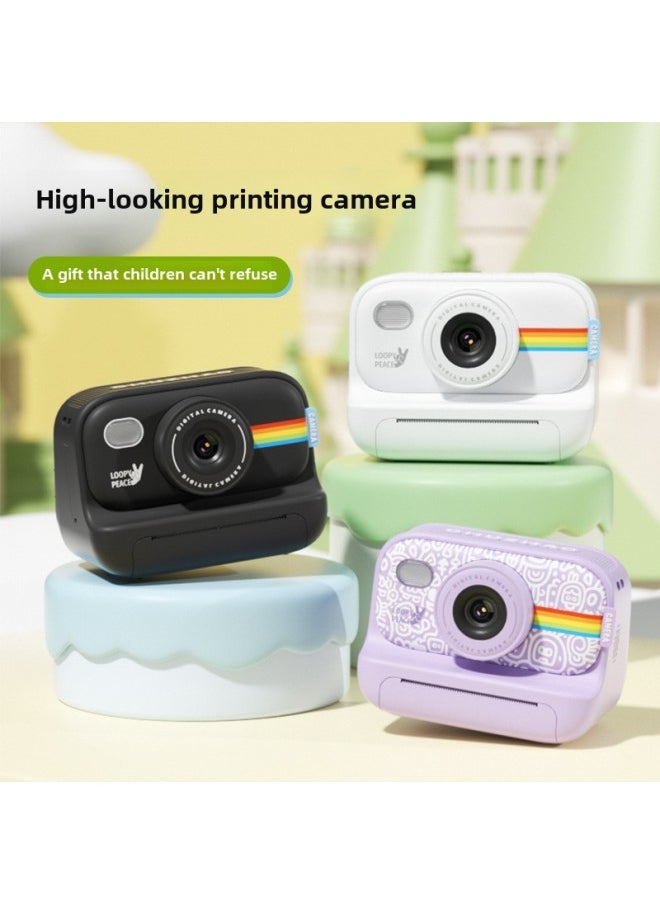 Generic Explosions Children's Camera Photographable Printable Toy HD Polaroid Digital Camera Direct Sales-Color:Black With 3 Rolls Of Printing Paper With Memory Card  - Image 2