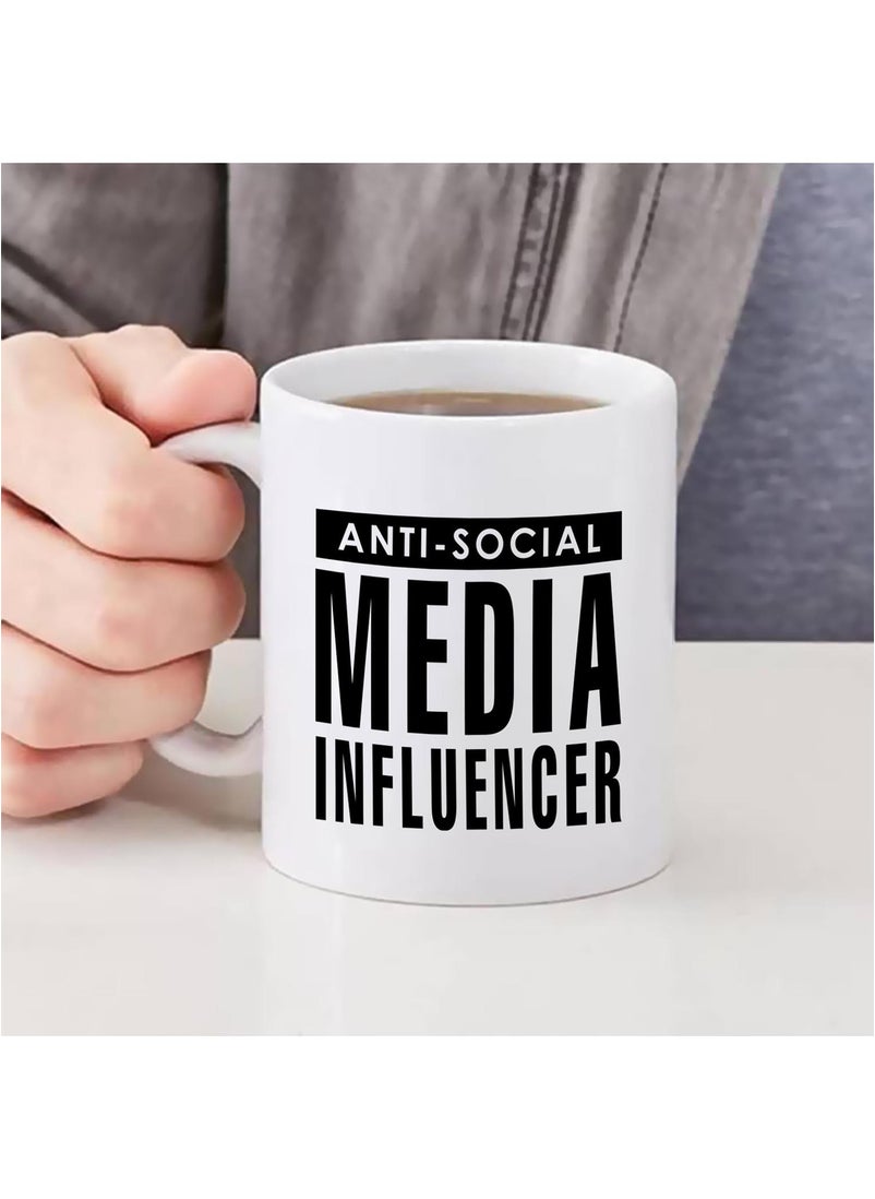 Spoil Your Wall - Anti Social Media Influencer Quotes Printed Ceramic Coffee Mug 325ml, Perfect Gifting by Spoil Your Wall - Image 1