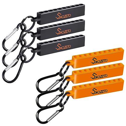 Swozzto 6PCS(3PCS Black+3PCS Orange)10-Hole Screwdriver Bit Holder with Carabiner,1/4" Hex Drill Storage Organizer,for All 1/4" Hex Shank Bit & Drill Storage Case - Image 5